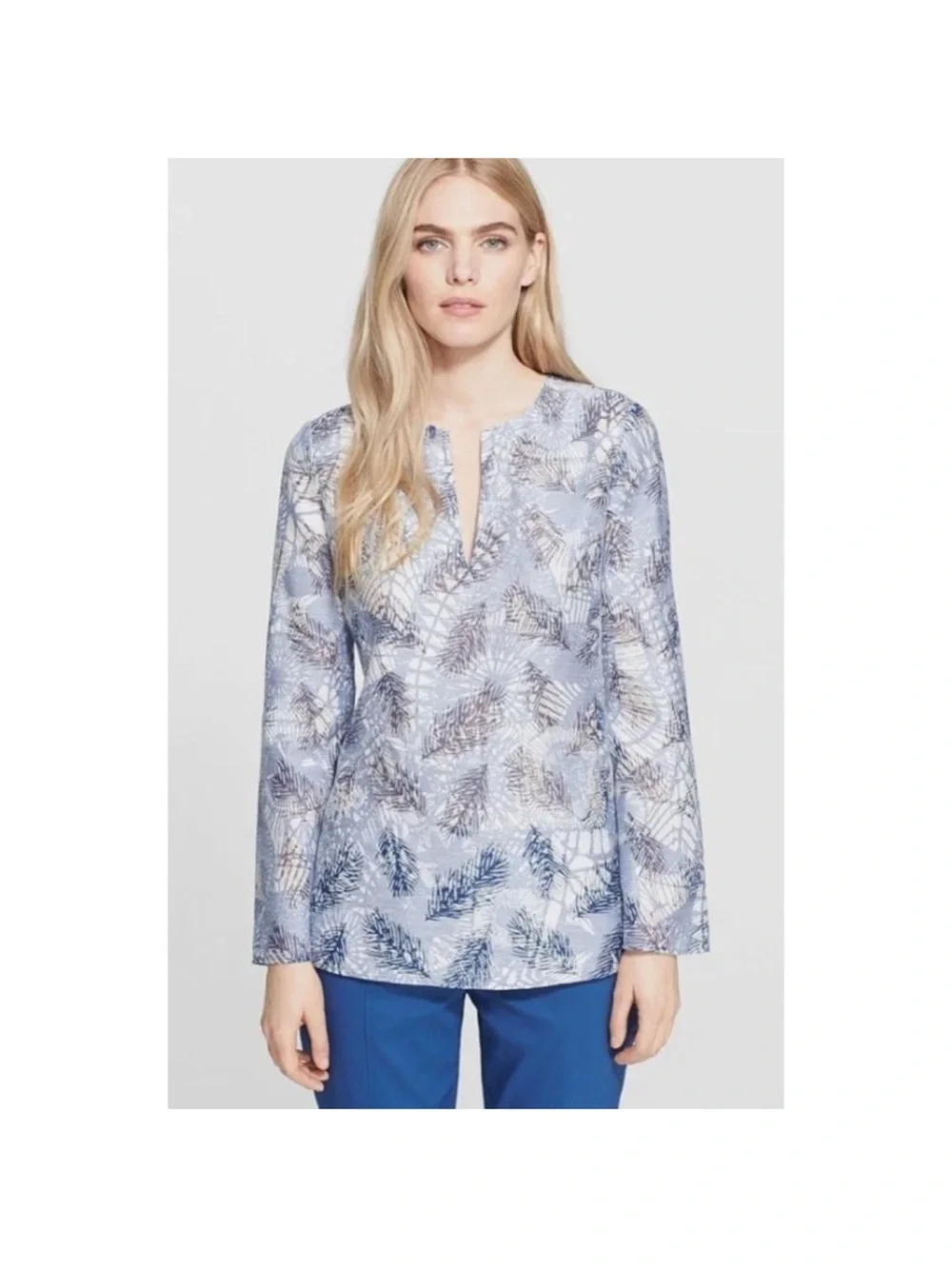 Tory Burch Baltic Sea Dream Catcher Semi Sheer Tunic Top